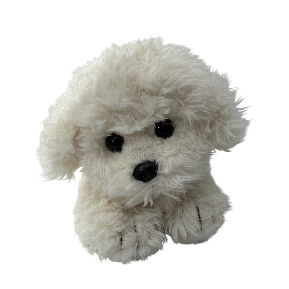Animal Alley Dog Plush White Bichon Frise Poodle 13" Vintage 2000 Toys R Us Soft